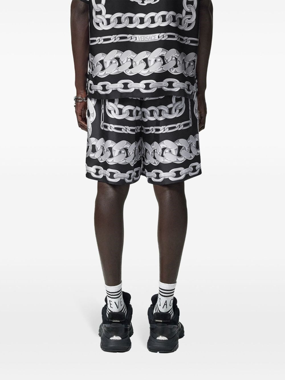 Medusa Chain silk shorts - 5