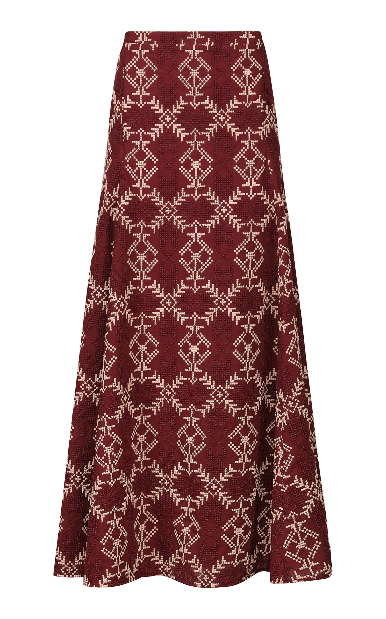 A Song for the Riders Printed Maxi Skirt red - 1
