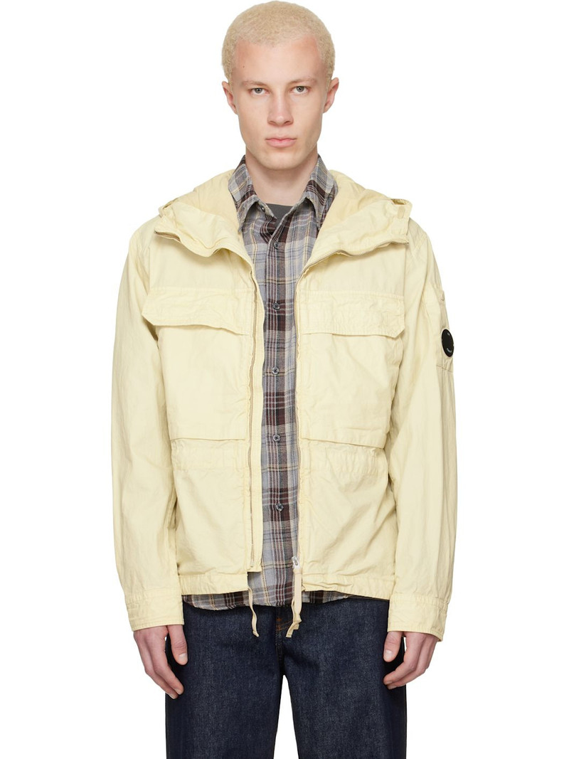Beige Micro-Reps Hooded Lens Overshirt 1