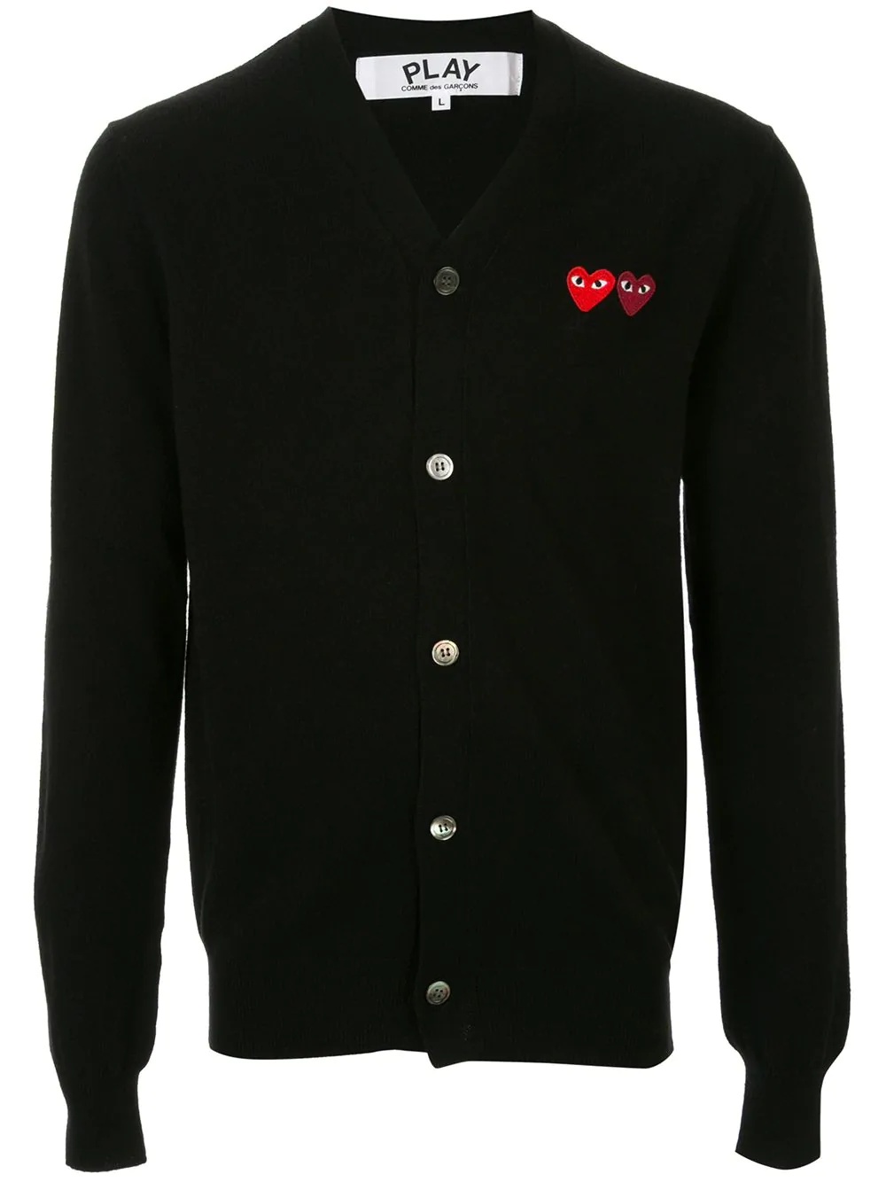 embroidered logo cardigan - 1