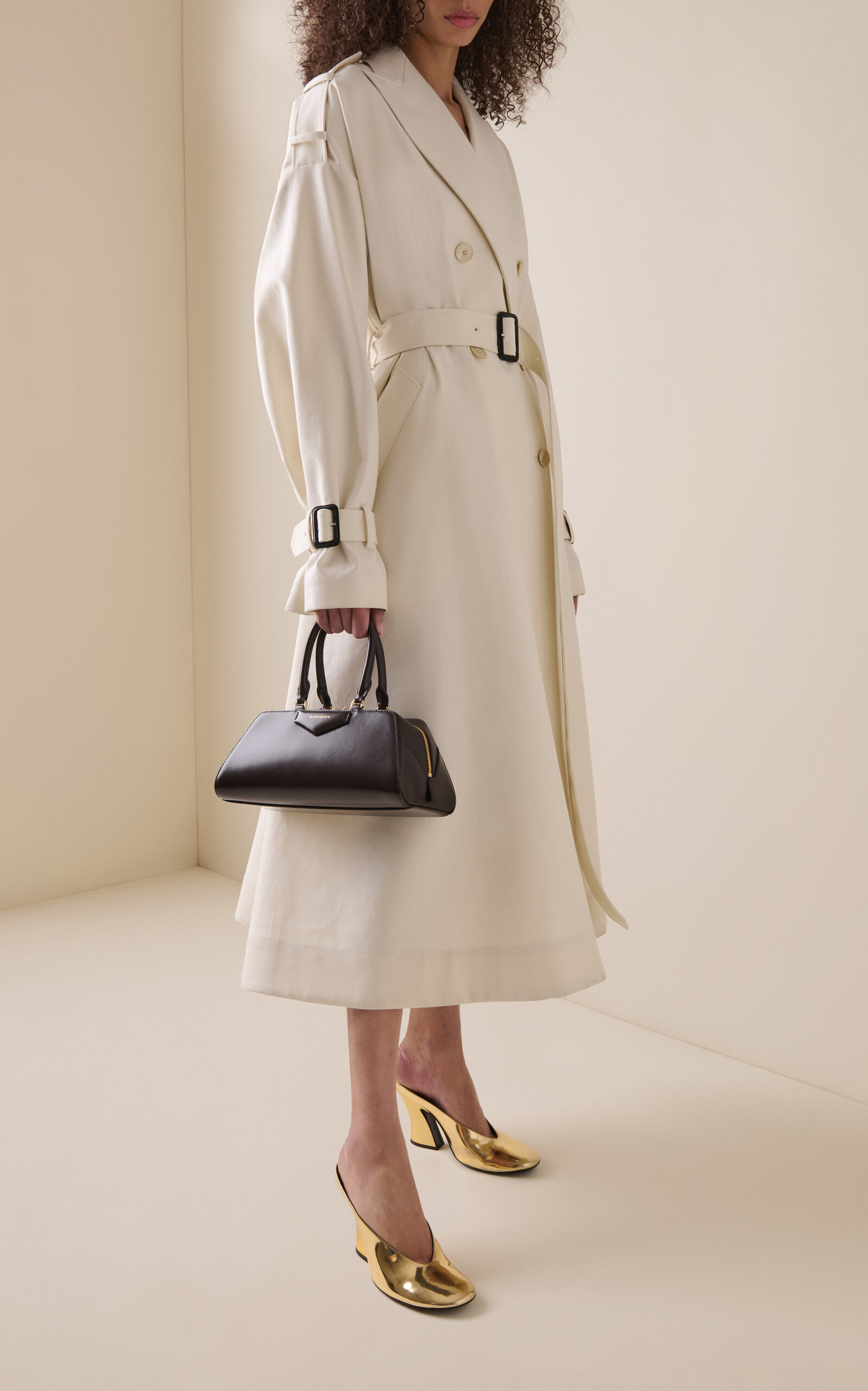 Metallic Leather Mules gold - 2