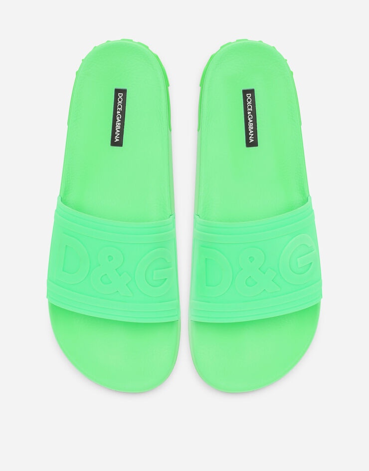 Rubber beachwear sliders with DG logo - 4