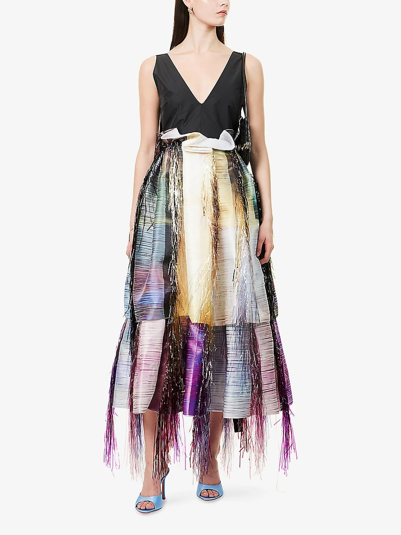Roksanda Hanae Striped Satin Maxi Dress outlook