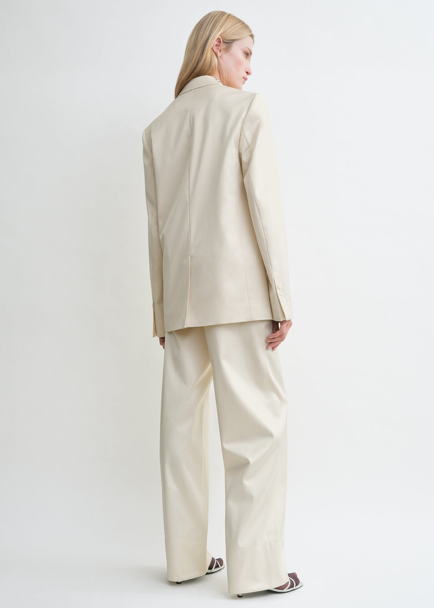 Stitch lapel jacket ecru - 4