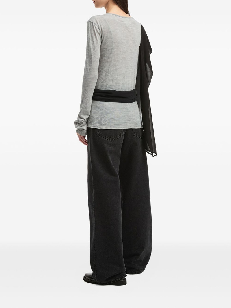 draped-panel long-sleeved top 4
