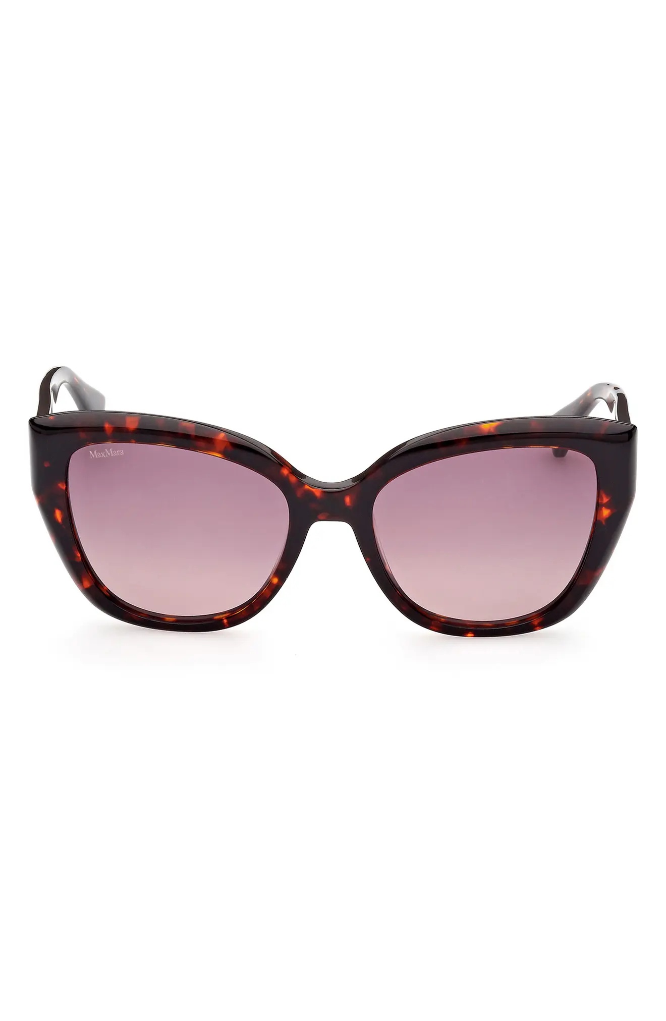 54mm Cat Eye Sunglasses in Shiny Red Havana /Bordeaux - 1