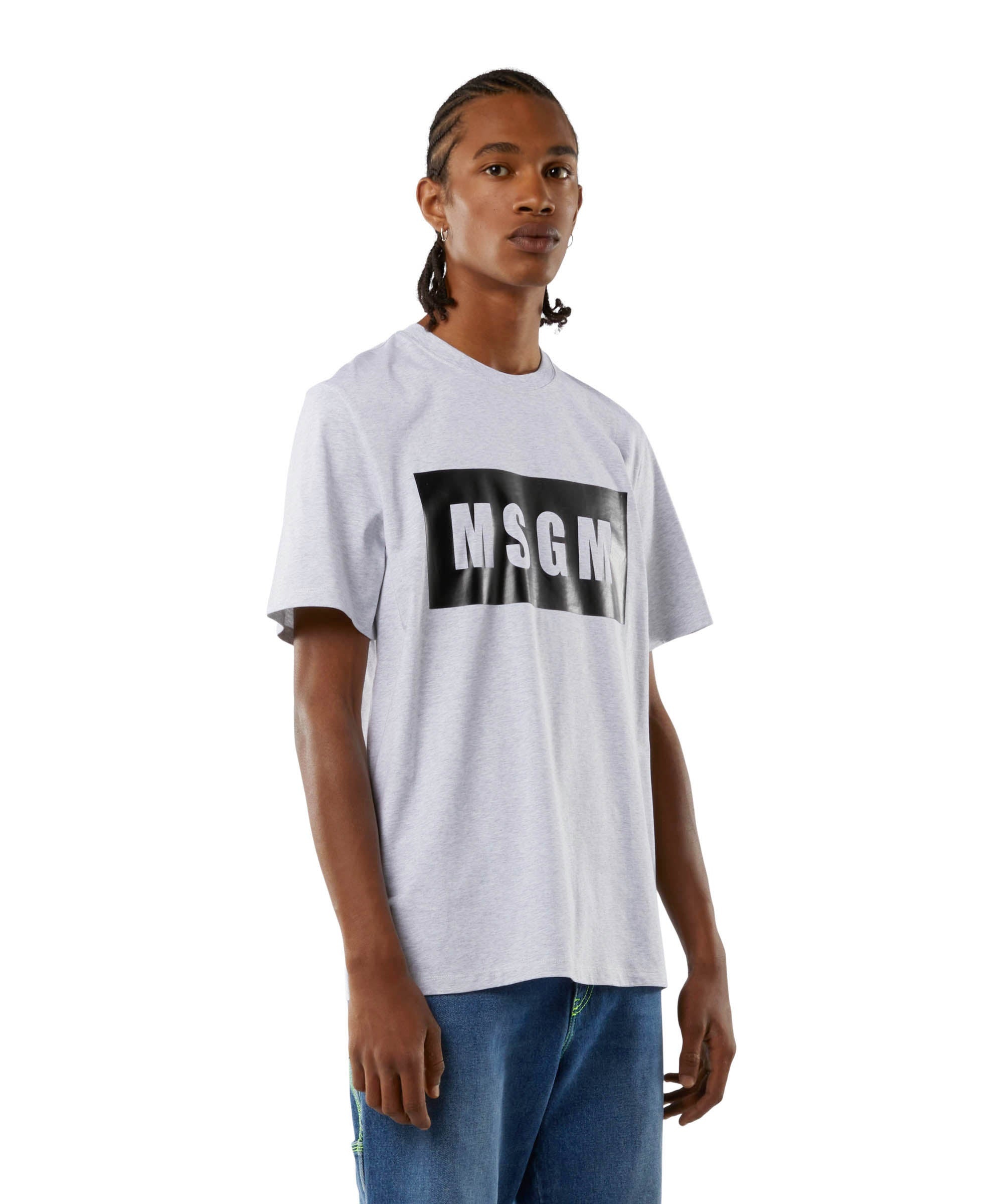 Cotton T-shirt with box logo - 4