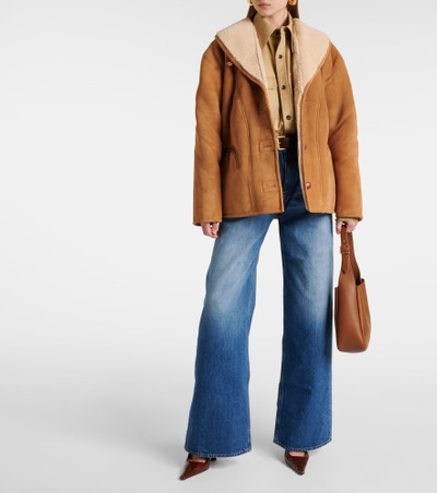 BLAZÉ MILANO Tatoosh shearling-lined suede jacket outlook