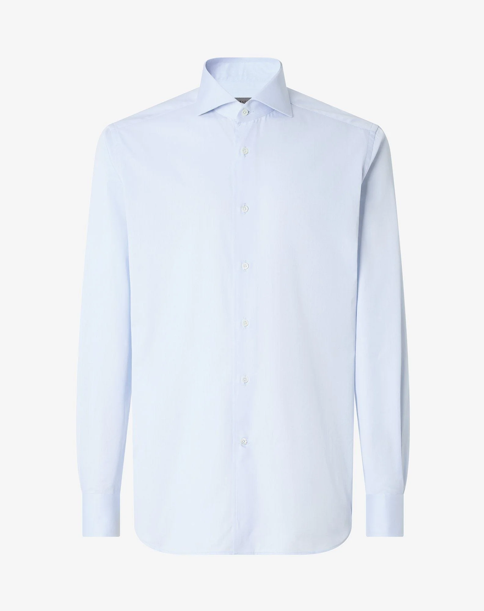 Light blue double-twisted cotton twill shirt - 1