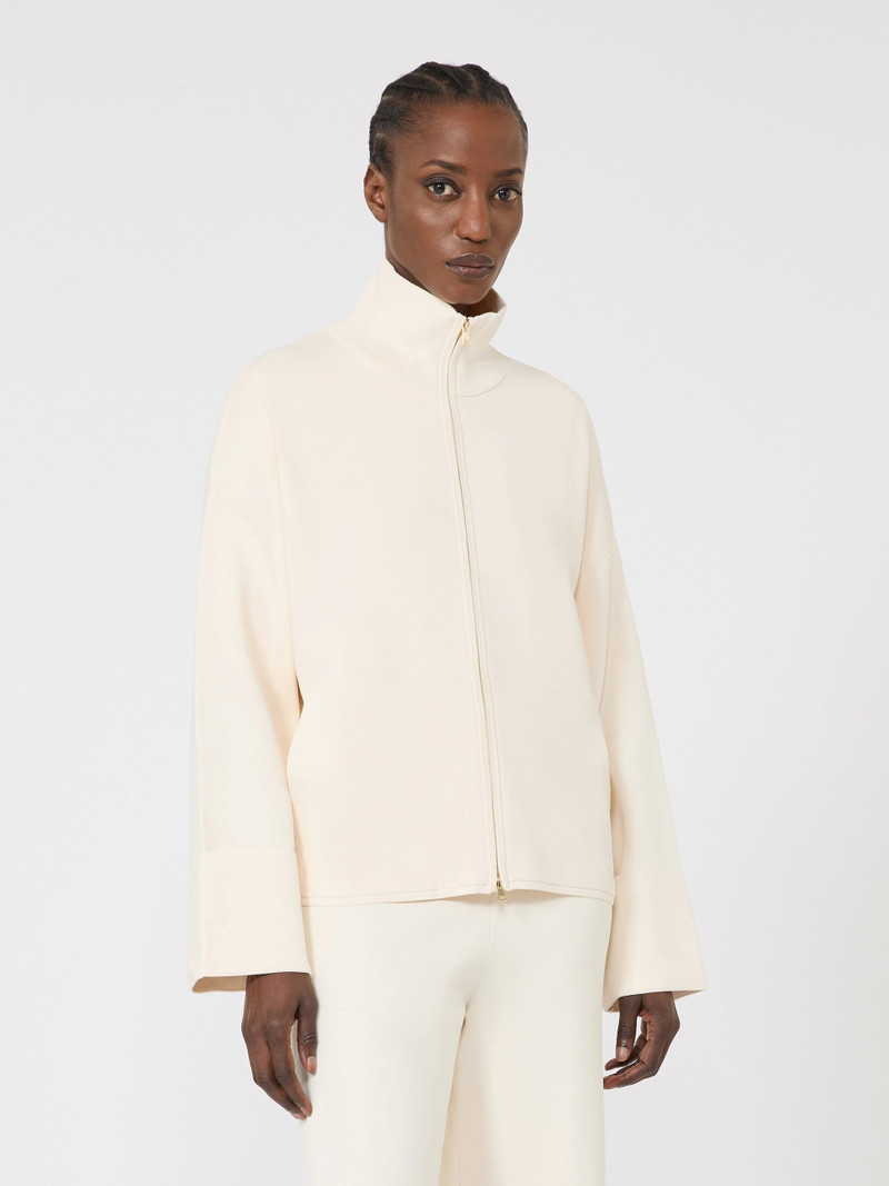 FORMATO Viscose crêpe yarn cardigan - IVORY 3