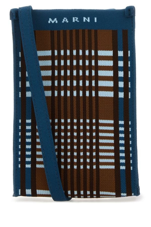 Marni Man Embroidered Fabric Crossbody Bag - 1
