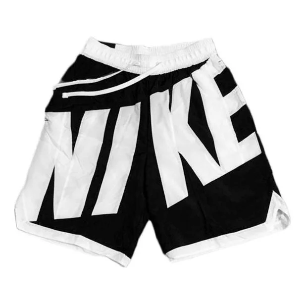 Nike Retro Large Logo Sports Quick Dry Shorts Black White AT3166-010 - 1