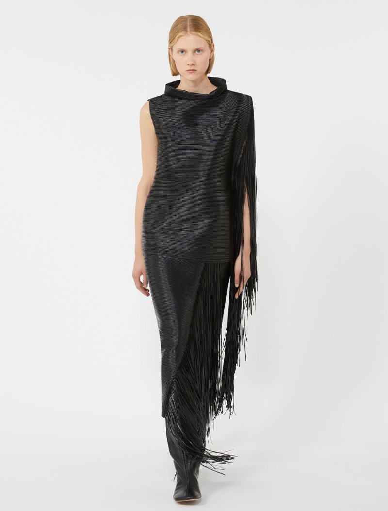 Sportmax Embroidered tulle tunic - RUNWAY - BLACK outlook