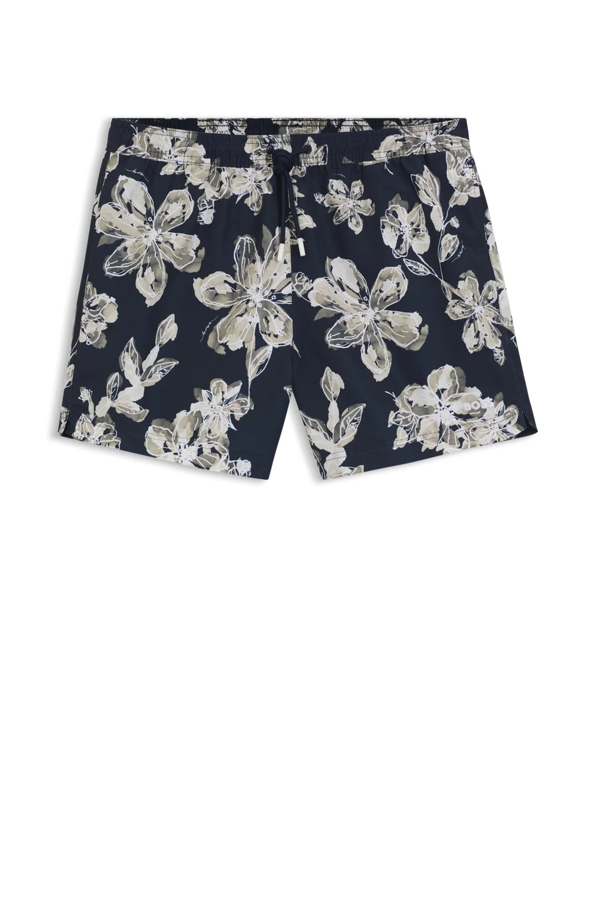 QUICK-DRY SWIM SHORTS WITH ALL-OVER PRINT - 1