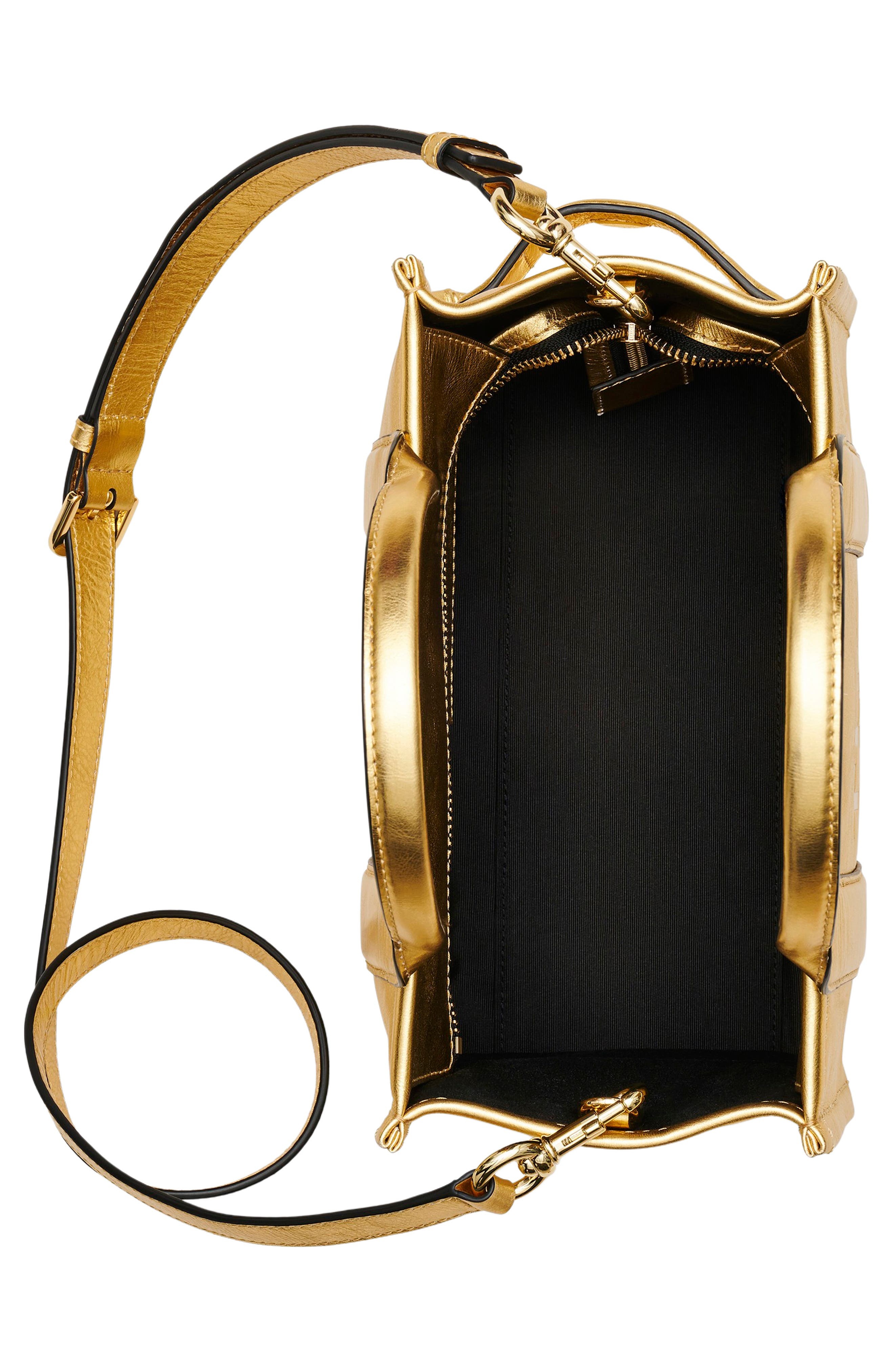 Marc Jacobs The Small Metallic Leather Tote in Gold at Nordstrom - 5