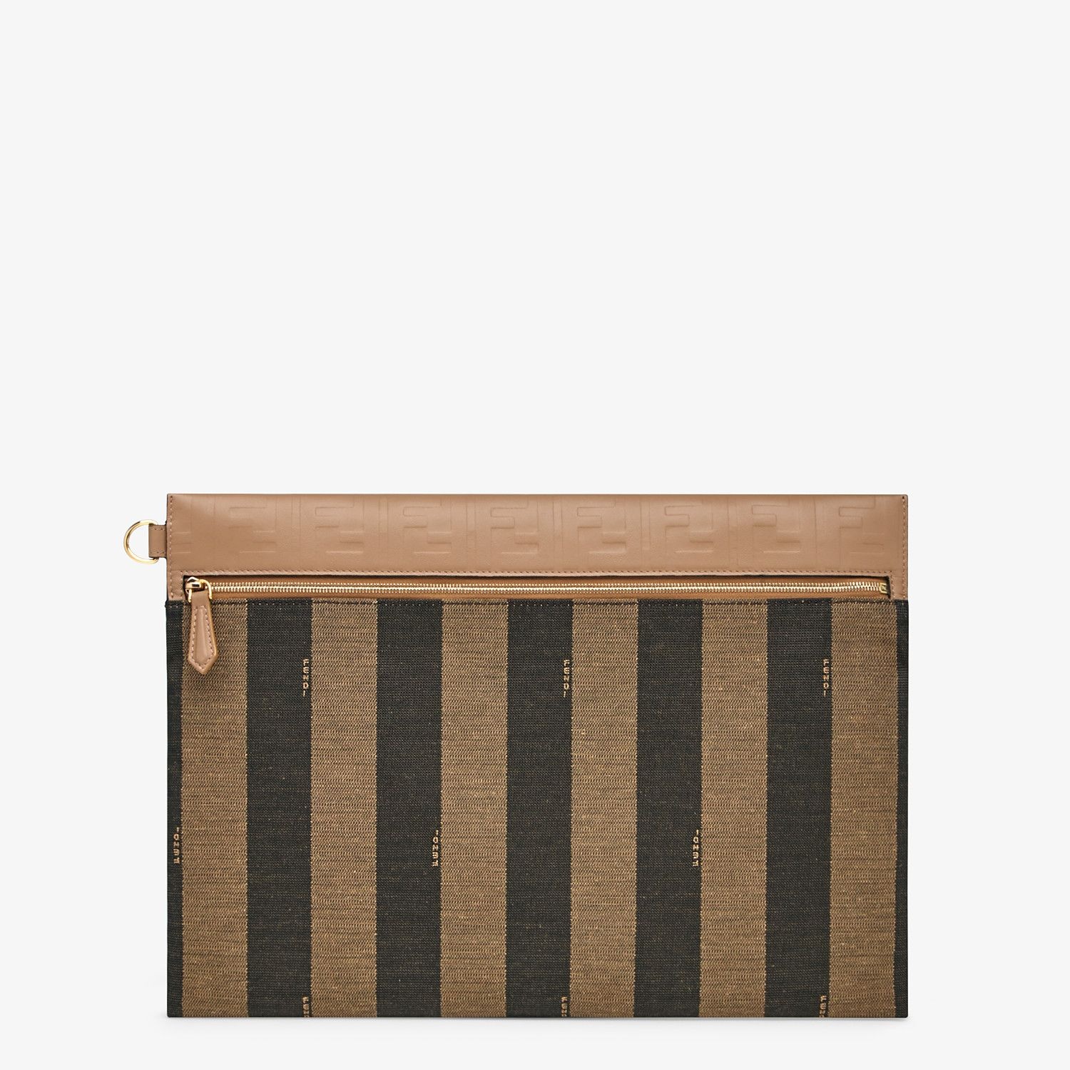 Brown canvas pochette - 1