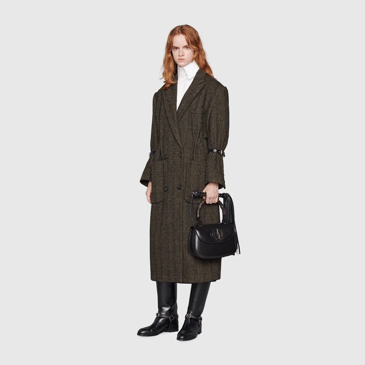 Herringbone wool coat - 2