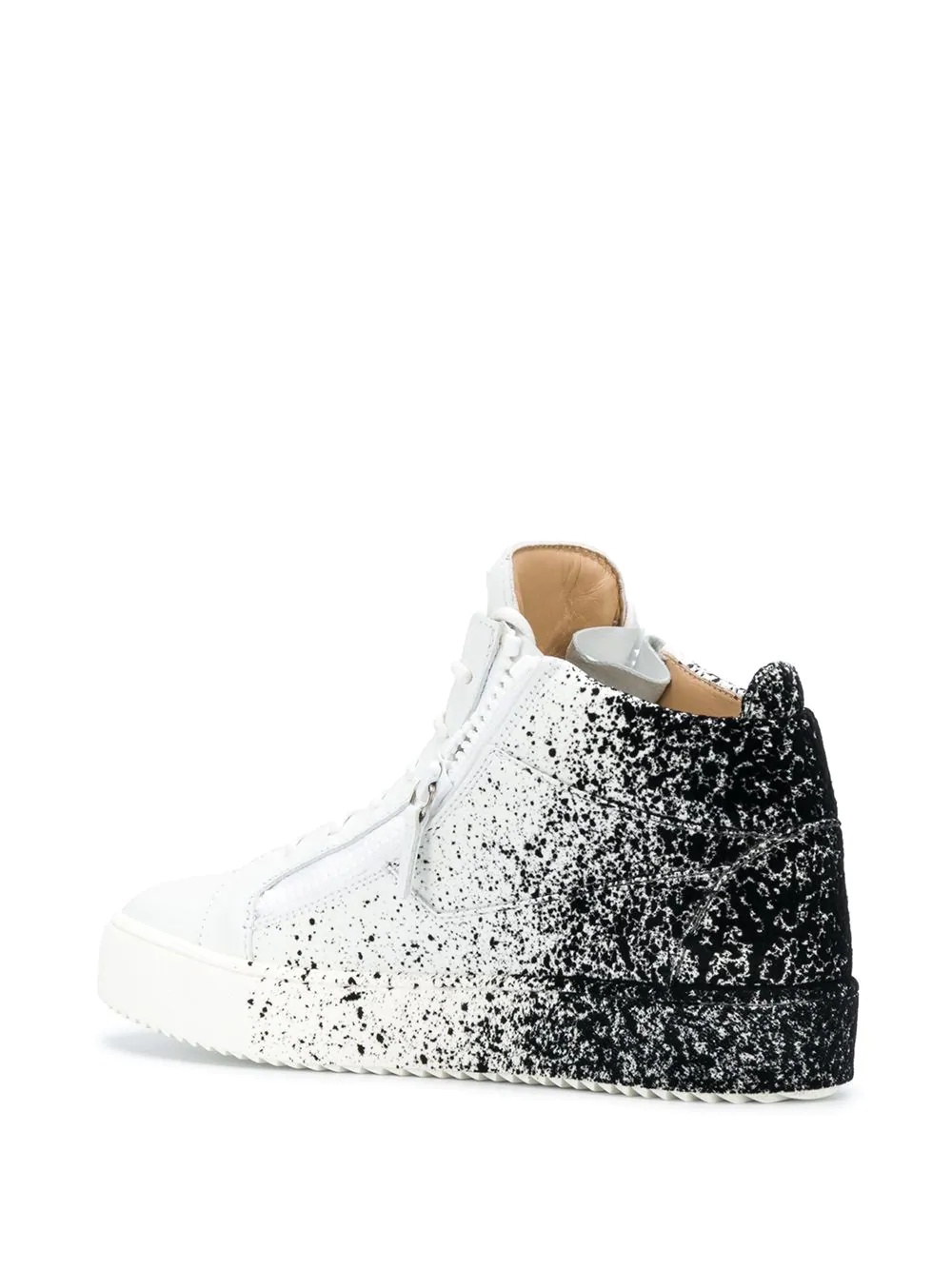 splatter-print high-top sneakers - 3