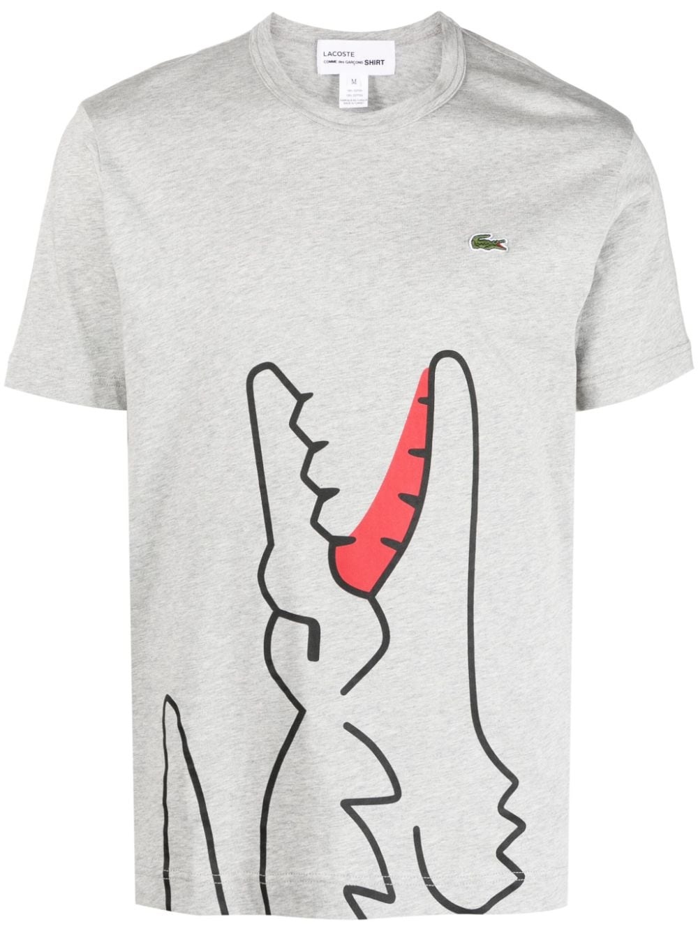 x Lacoste logo-patch cotton T-shirt - 1