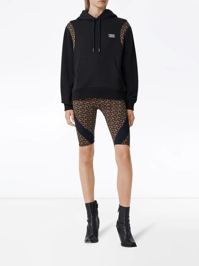 Burberry monogram print panel oversized hoodie outlook