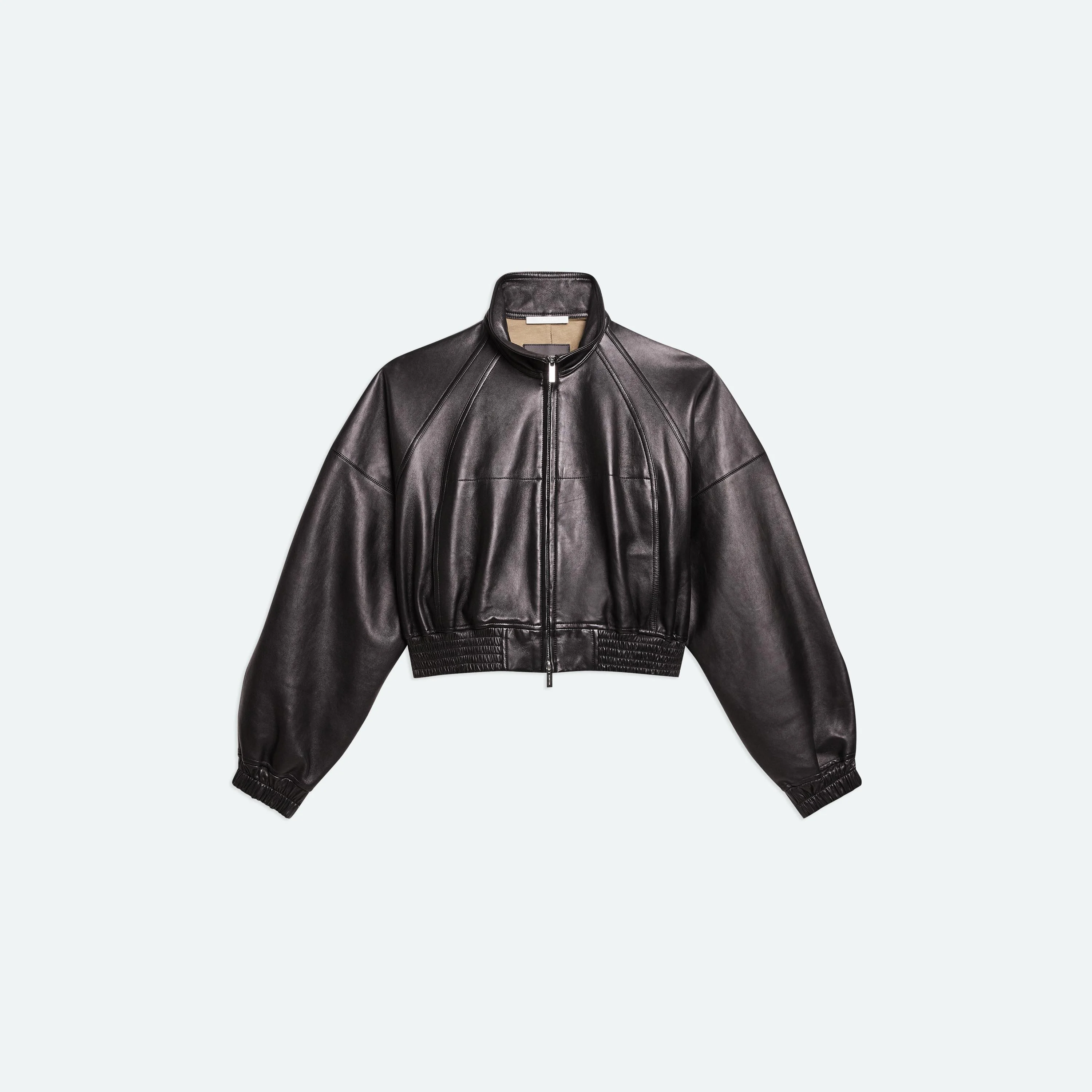 BONDED LEATHER BOMBER - 1