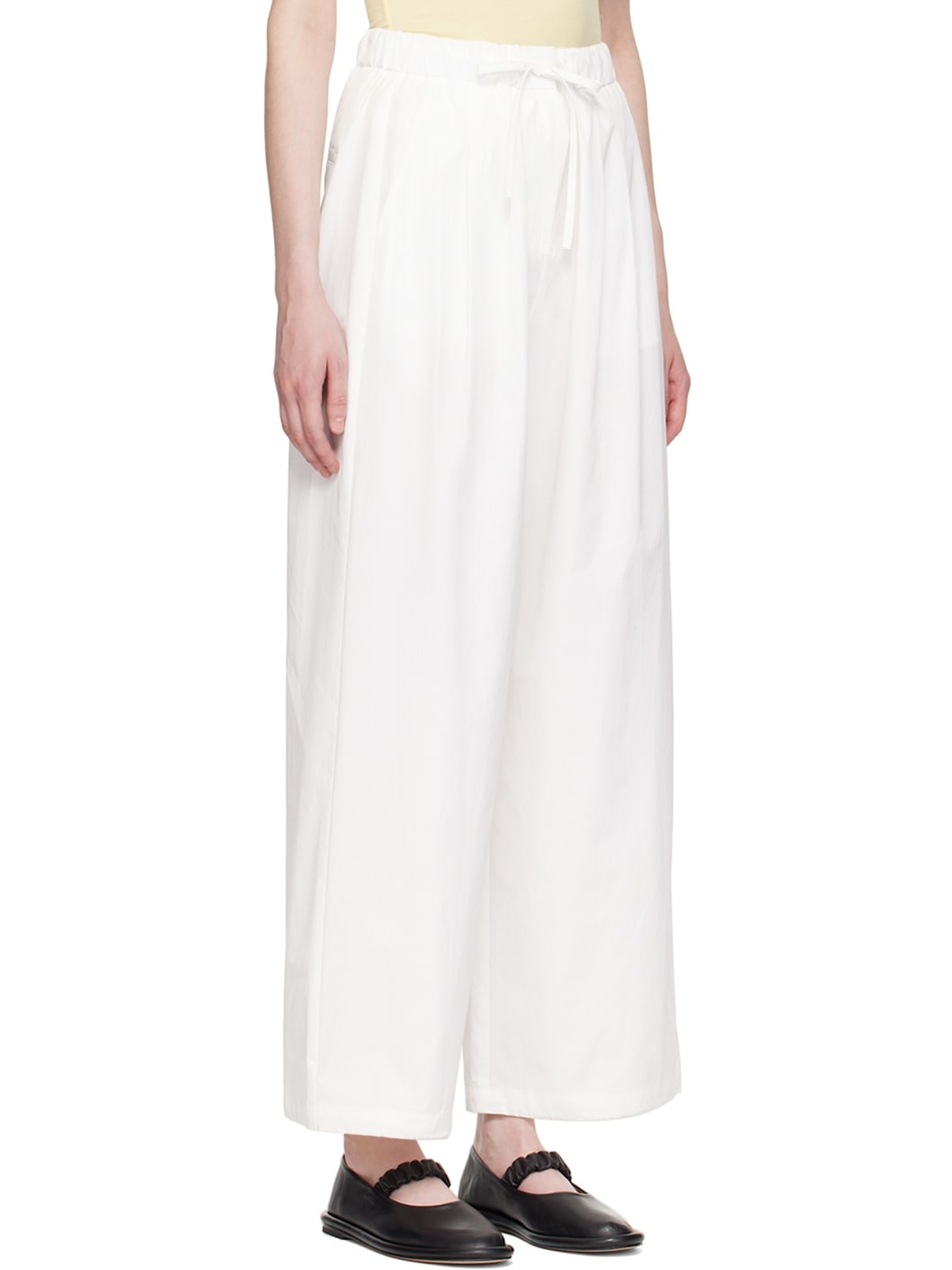 White Drawstring Trousers - 2