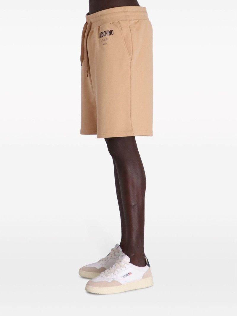 logo-print organic cotton track shorts 4