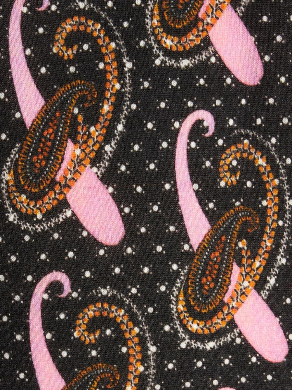paisley-print virgin wool top - 5