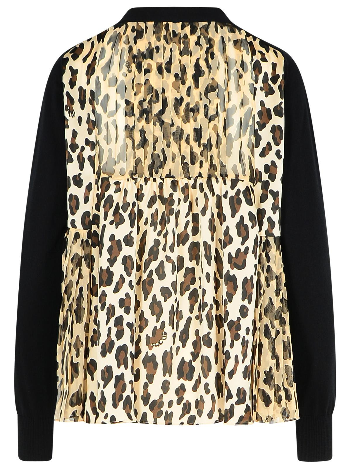Sacai Black Cotton Blend Cardigan Women - 3