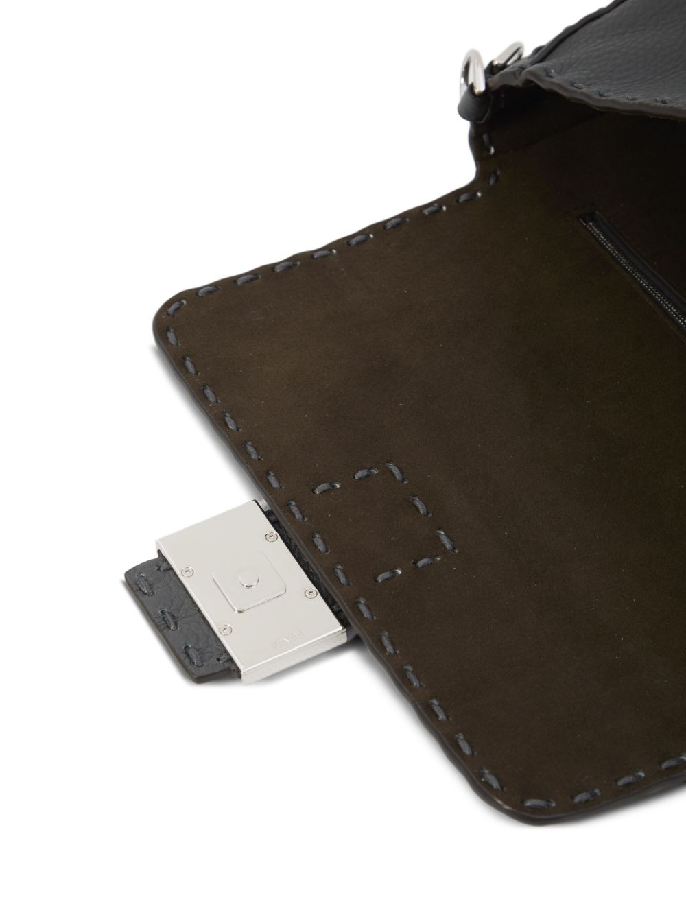 Baguette macro-stitch messenger bag - 4