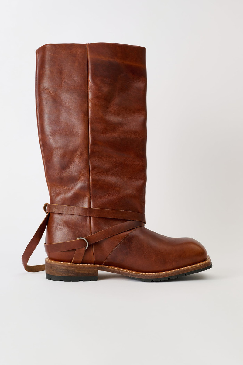 High Engine Boot Whiskey Rich Calfskin 4