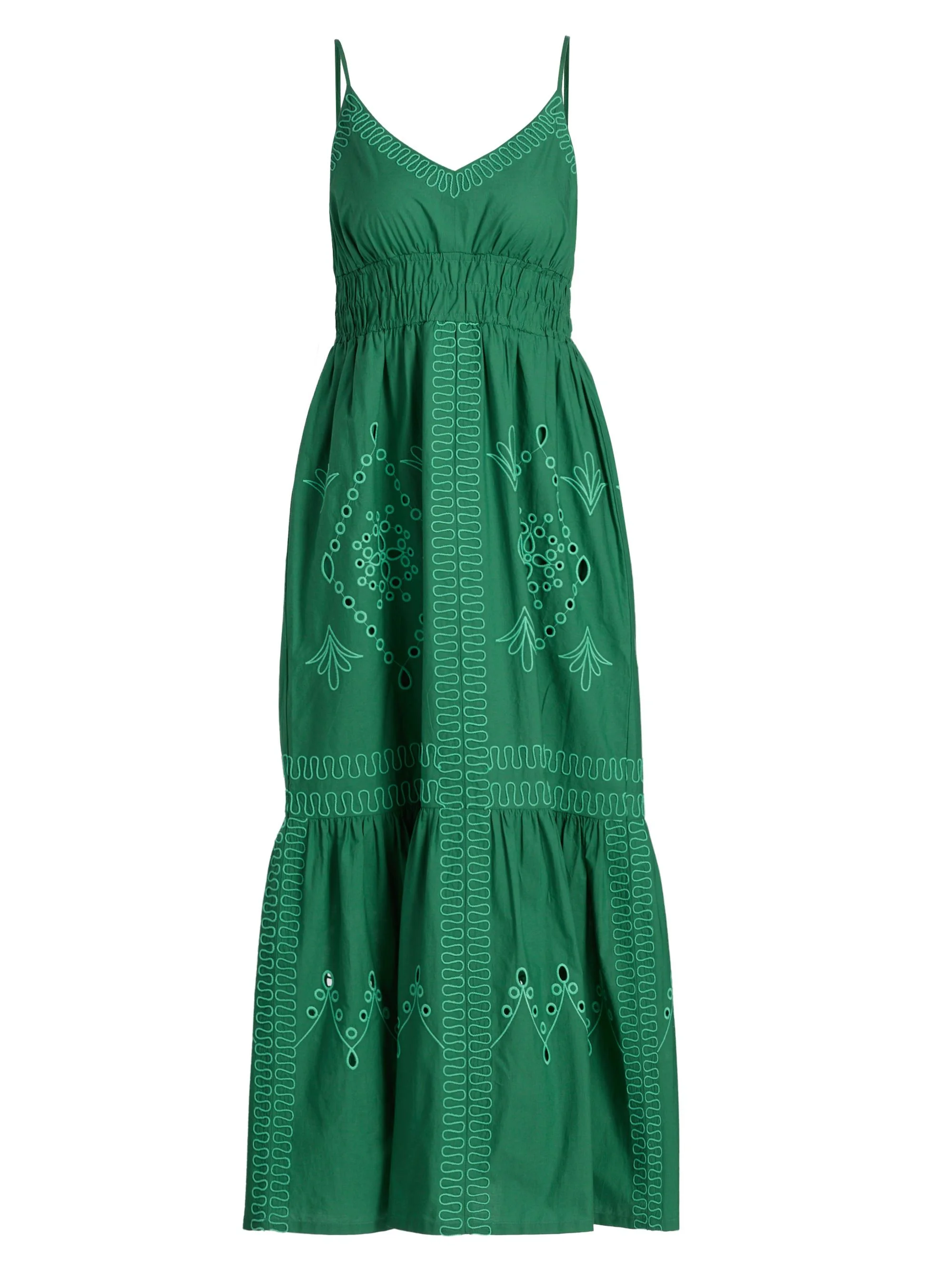 Women's Blair Eyelet-Embroidered Cotton A-Line Midi-Dress - Clover - 1