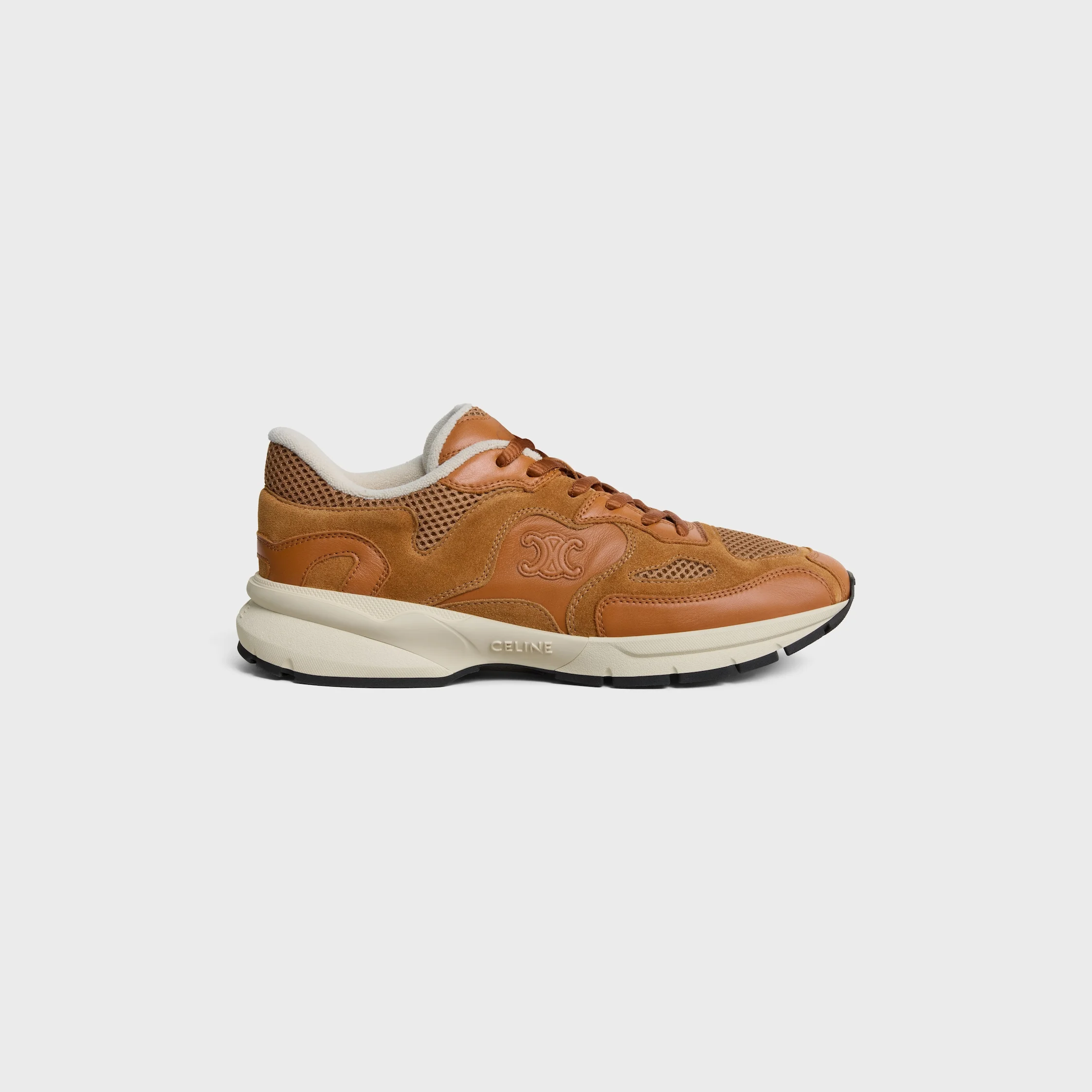 RUNNER SNEAKER IN CALFSKIN, SUEDE CALFSKIN AND MESH - 1