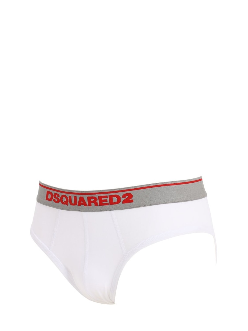 Pack of 2 logo modal jersey briefs - 5