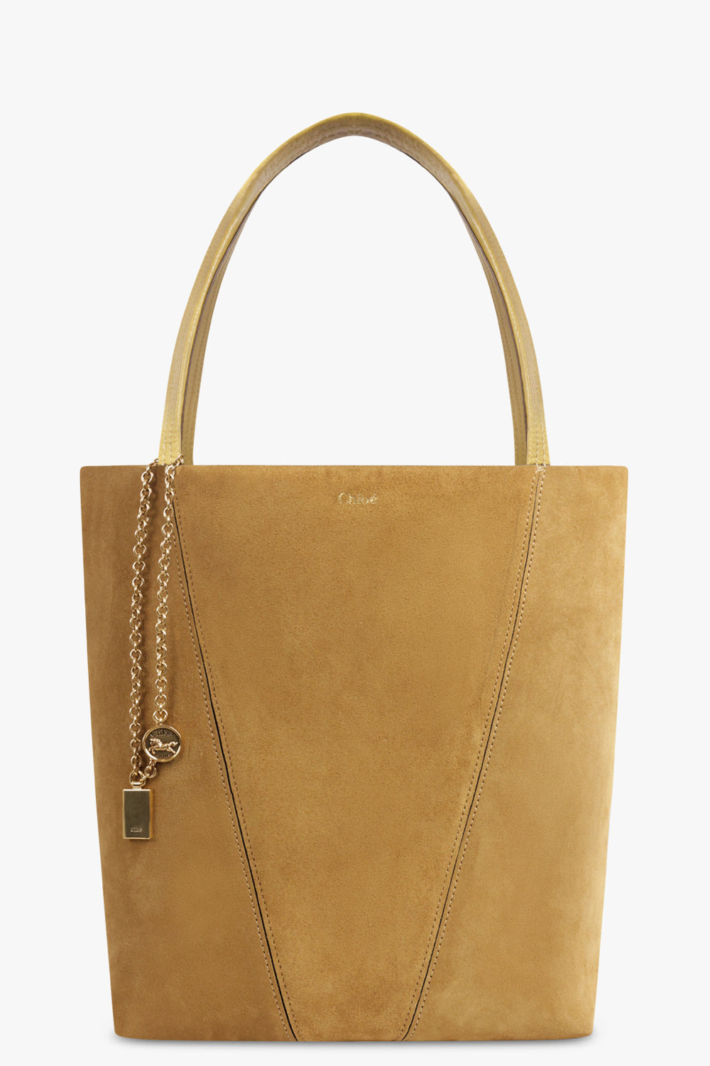 MEDIUM SUEDE SPIN BAG | GOLD KHAKI - 1