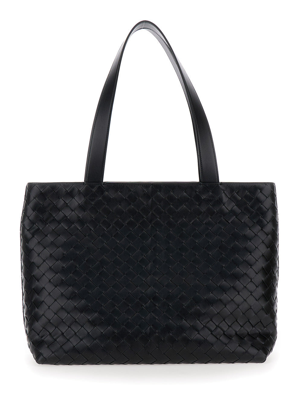 Bottega Veneta Men 'Small Intrecciato' Black Tote Bag With Zip Closure In Leather Man - 4