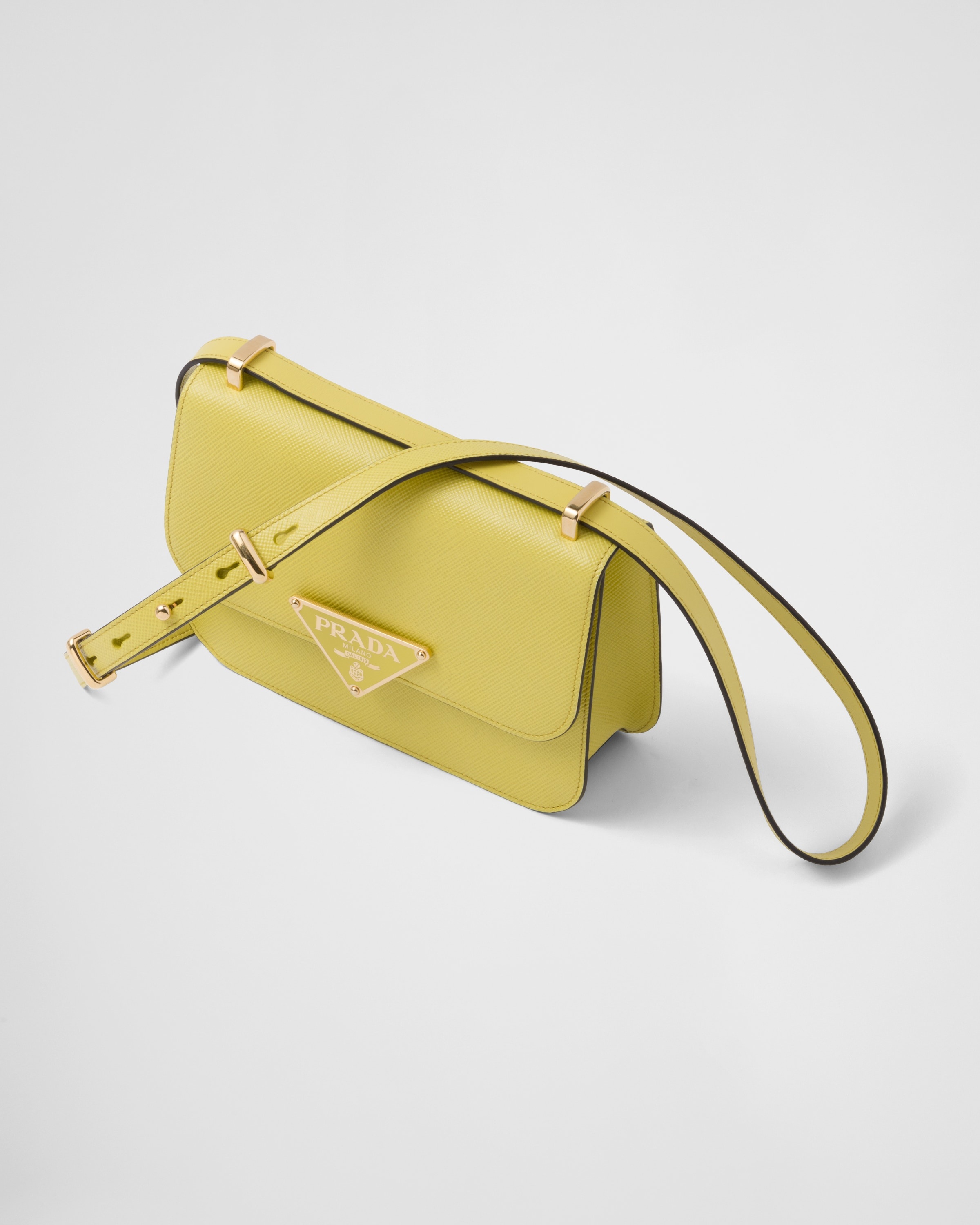 Prada Triangle-logo small shoulder bag - Yellow