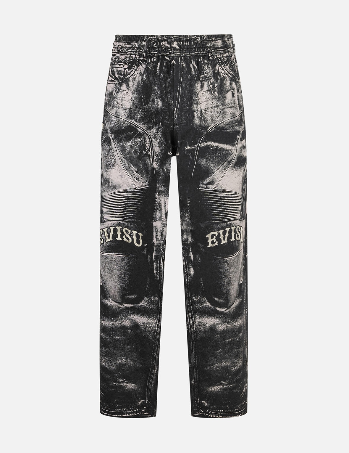 Multi-replicate Print Wide-leg Biker Pants - 10