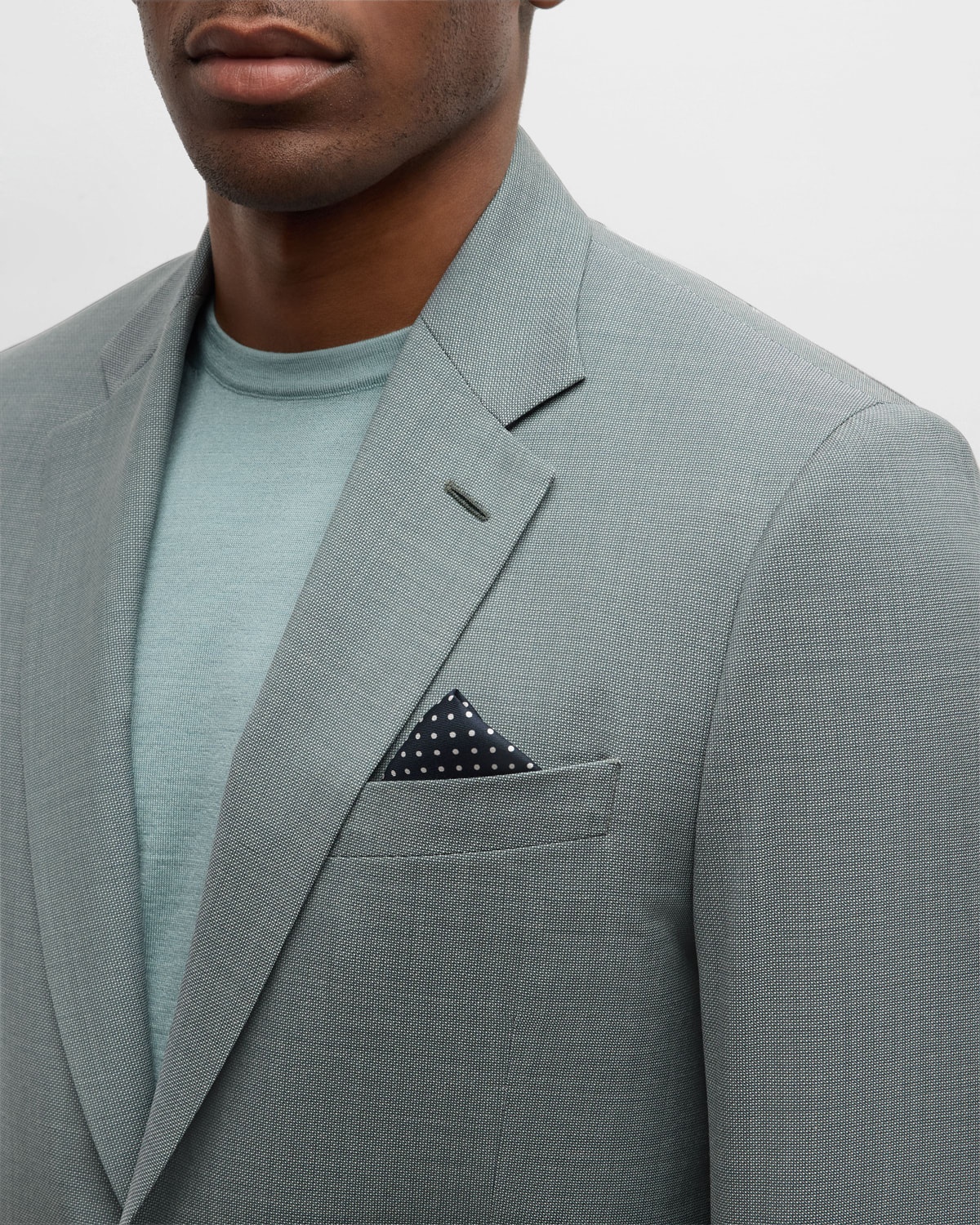 Men's Textured Stretch Cotton Suit - 2