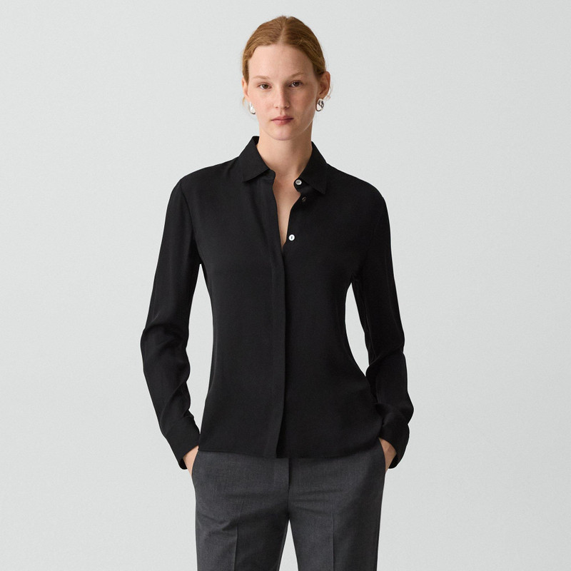 Fitted Shirt in Silk Georgette 2