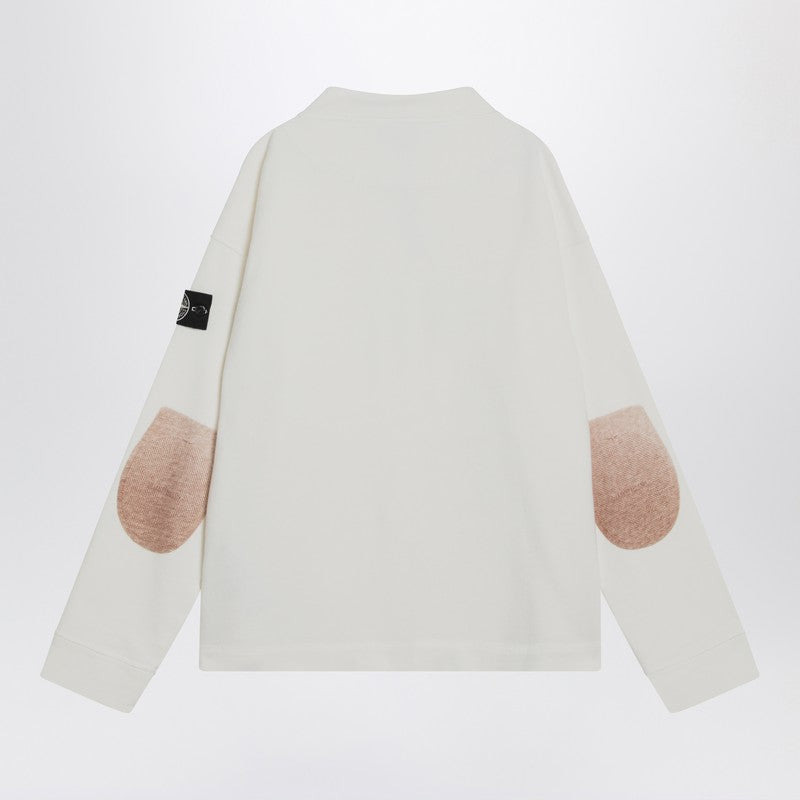 Stone Island White Crater Neck Sweatshirt Men - 2