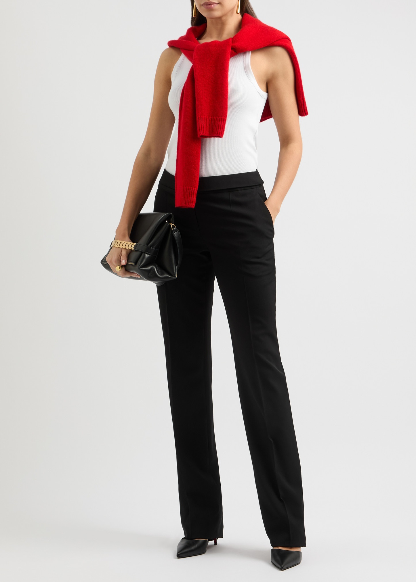 Slim-leg stretch-wool trousers - 4