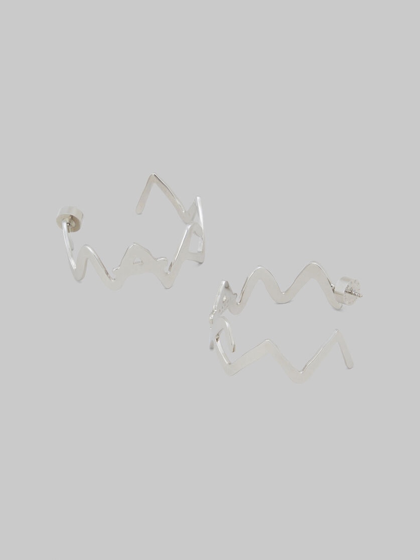 PALLADIUM METAL MARNI SYMBOL EARRINGS - 4