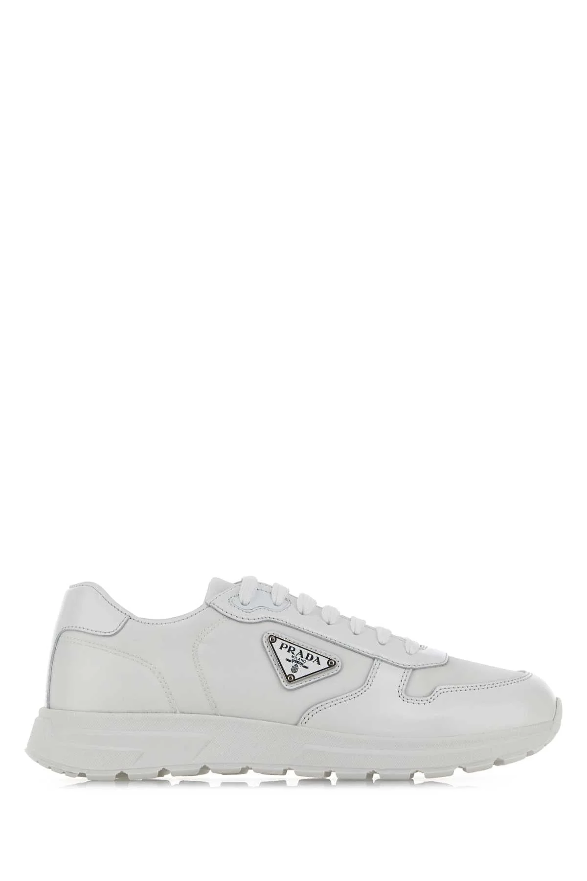 Prada Men White Nylon And Leather Prax 2.0 Sneakers - 1