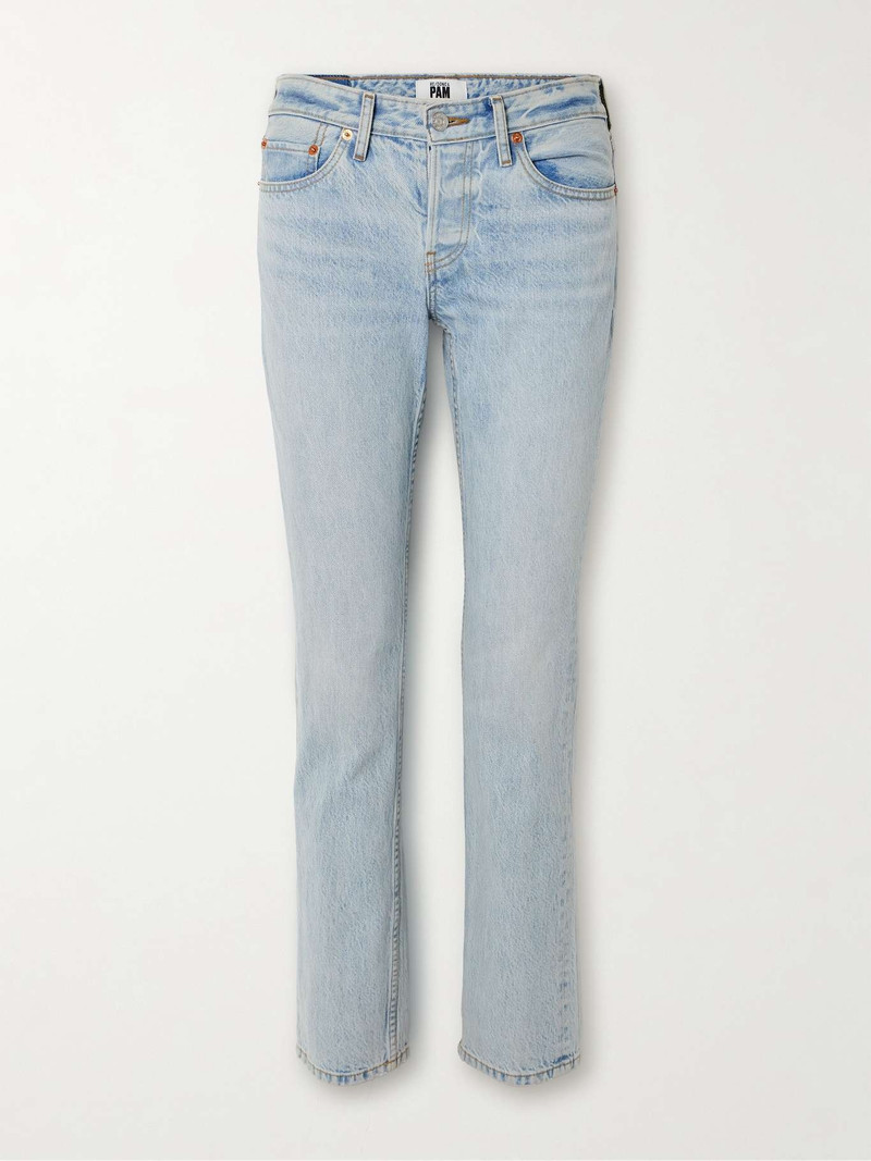 + NET SUSTAIN + Pamela Anderson The Anderson high-rise slim-leg organic jeans 1