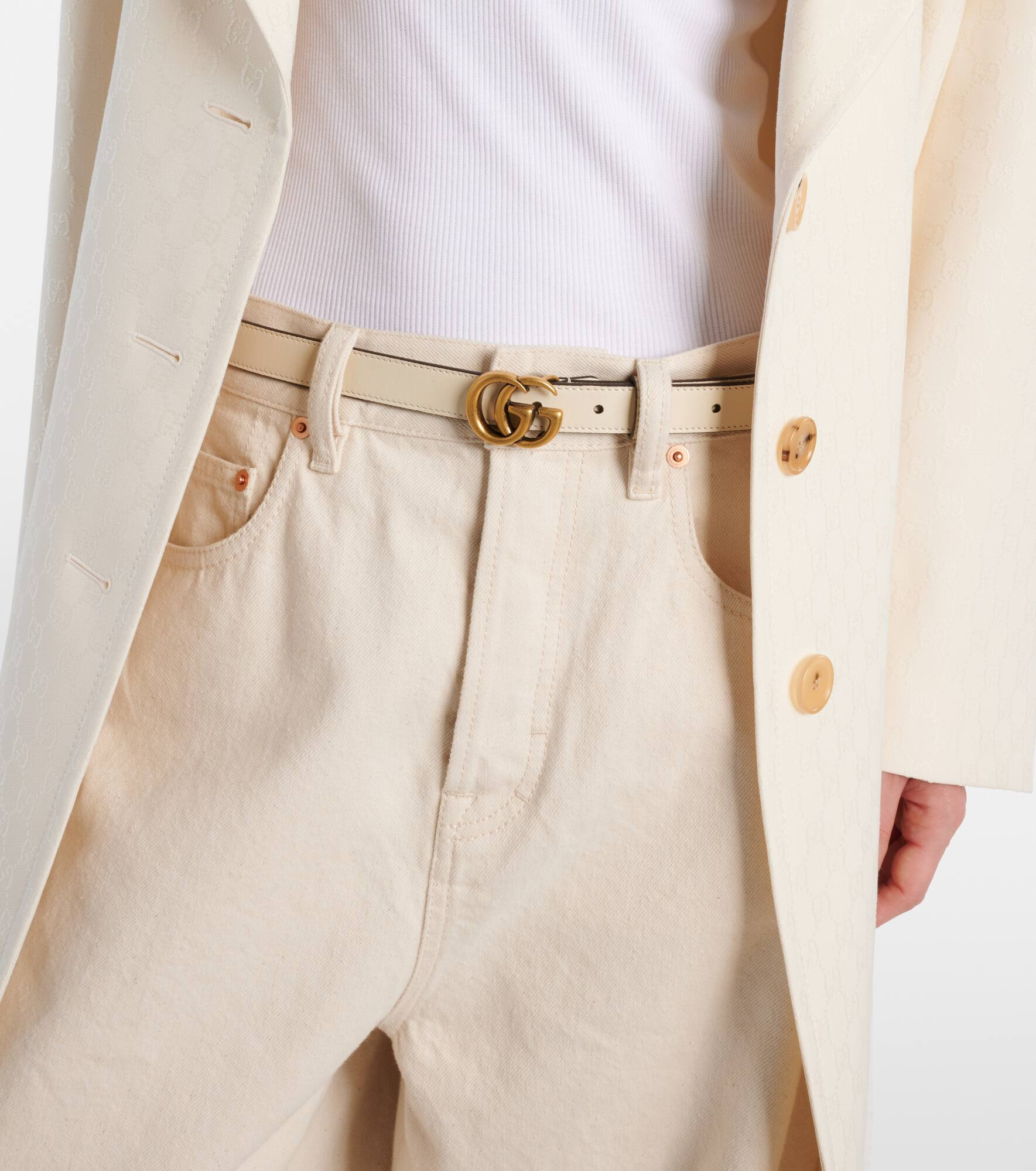 GG leather belt - 2