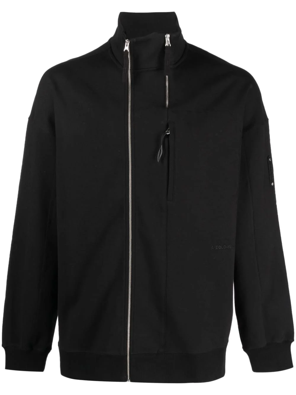 Dual Zip Sweatshirt in Black - 1