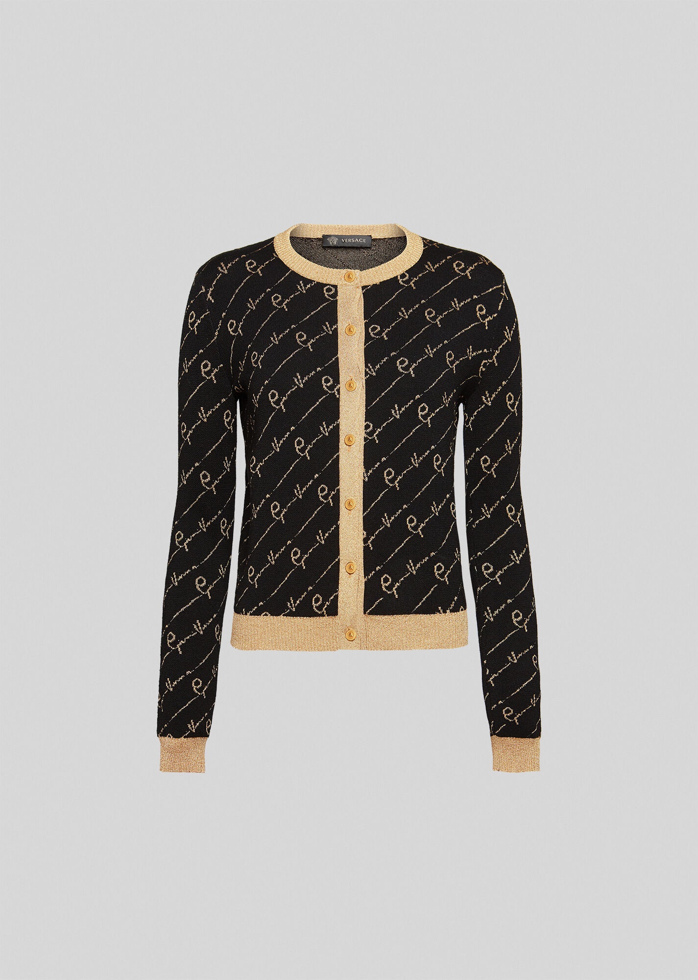 GV Signature Jacquard Lamé Cardigan - 1