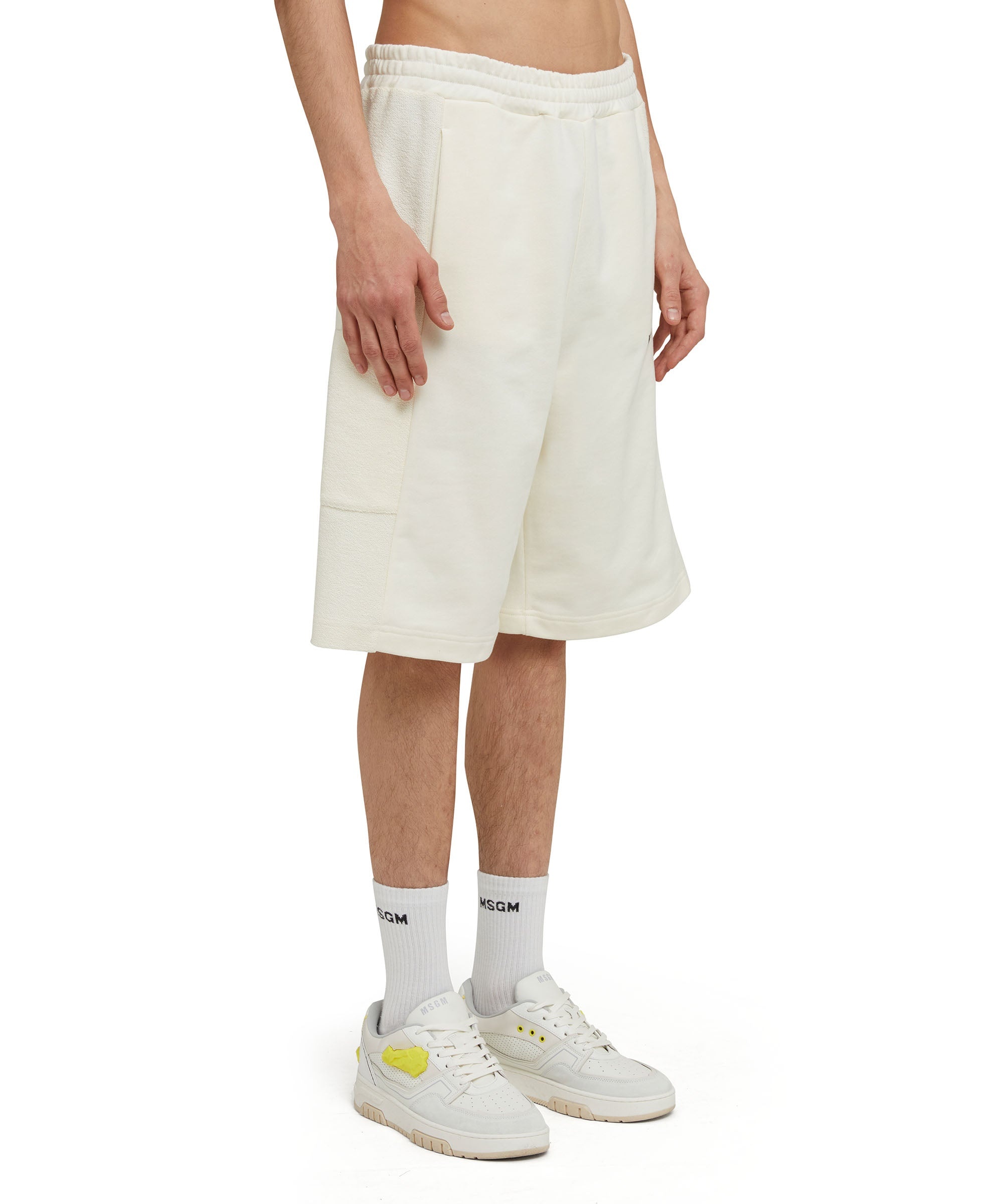 Organic cotton crewneck Bermuda shorts from the MSGM Fantastic Green Capsule - 4