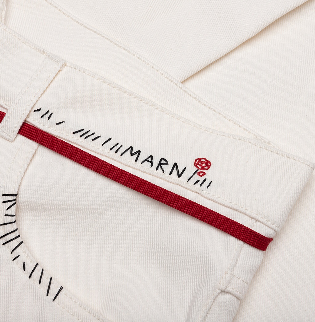DRAWSTRING TROUSERS - LILY WHITE - 4